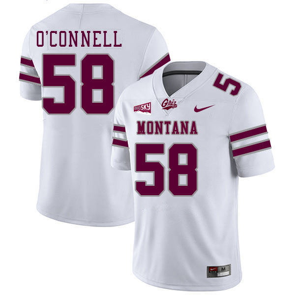 Patrick O'Connell Montana Grizzlies Jersey,Montana Grizzlies #58 Patrick O'Connell Jersey-White